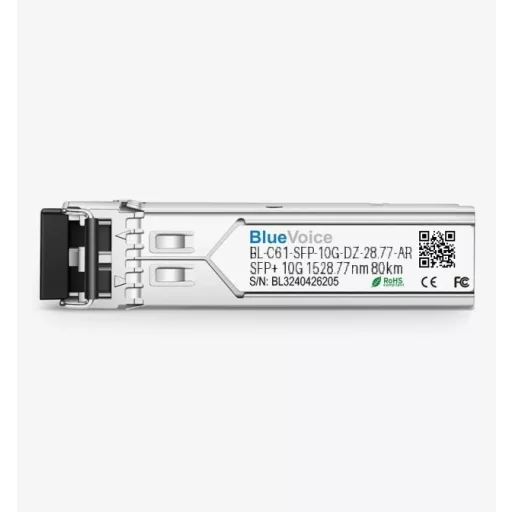 Arista kompatibilis C61 SFP-10G-DZ-28.77 10G DWDM SFP+ 1528.77nm 80km DDM LC SMF adó-vevő