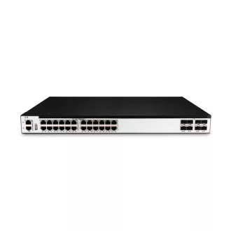   BL-DSW-56-24T8X, 24 portos Gigabit Ethernet L3+ kapcsoló, 24x 1G RJ45, 8x 10G SFP+ felkapcsolással, MLAG és VXLAN támogatás