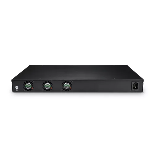 BL-DSW-56-24T8X, 24 portos Gigabit Ethernet L3+ kapcsoló, 24x 1G RJ45, 8x 10G SFP+ felkapcsolással, MLAG és VXLAN támogatás