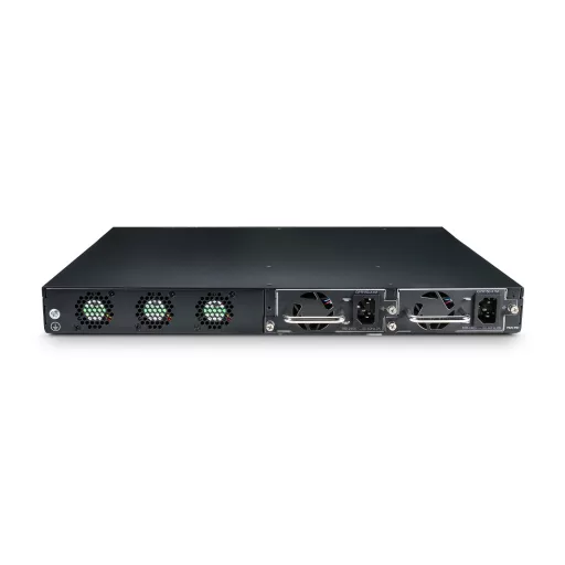 BL-DSW-76-24X2C, 24 portos Ethernet L3+ kapcsoló, 24x 10 Gb SFP+, 2x 100 Gb QSFP28 felkapcsolással, MLAG és VXLAN támogatás