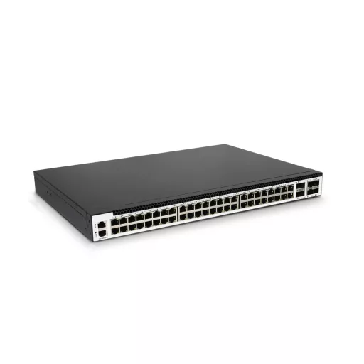 BL-DSW-76-48TE4Y2Q, 48 portos Ethernet L3+ Multi-Gigabit kapcsoló, 48x 100M/1000M/2,5GBASE-T RJ45 port, 4x 25G SFP28 és 2x 40G QSFP+ uplinkkel, MLAG és VXLAN támogatással