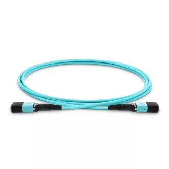   BlueVoice 10m (33ft) MPO-12 UPC (Nő) - 6x LC UPC Duplex OM3 Multimode Elite Breakout kábel, 12 szál, Type B, LSZH, Türkiz