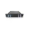 4CH C21-C24 kettős szálas DWDM MUX DEMUX, monitorral és 1310nm-es, EXP porttal, LC/UPC, FMU