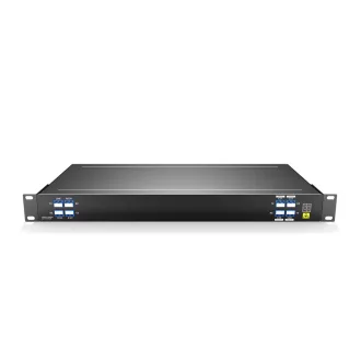   4CH C21-C24 kettős szálas DWDM MUX DEMUX, monitorral és 1310 nm-es, EXP porttal, LC/UPC, 1U Rack, 1U Rack.