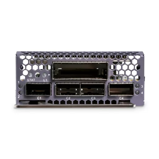 BL-MXP-400G-CM41, 1x400G QSFP-DD/4x100G QSFP28 és 1x400G CFP2 Muxponder, 1/4 foglalat