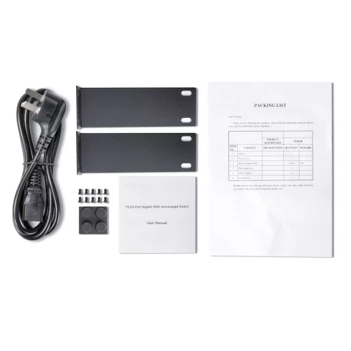 BL-OSW-13-16T, 16 portos Gigabit Ethernet L2 kezeletlen kapcsoló, 16x 100/1000BASE-T RJ45 port, ventilátor nélkül