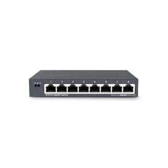   BL-OSW-13-8T, 8 portos Gigabit Ethernet L2 kezeletlen kapcsoló, 8x 100/1000BASE-T RJ45 port, ventilátor nélkül