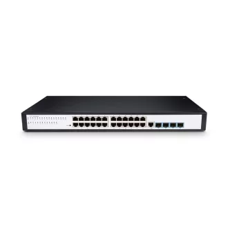   BL-OSW-53-24T4S, 24 portos Gigabit Ethernet L2+ menedzselt kapcsoló, 24x 10/100/1000BASE-T RJ45 port, 4x 1G SFP uplinkkel, ventilátor nélkül