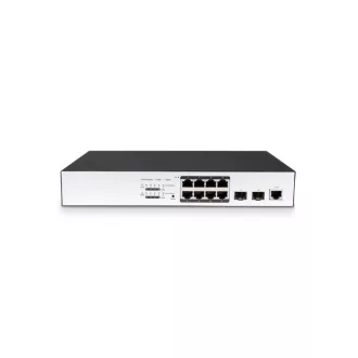   BL-OSW-53-8P2S, 8 portos Gigabit Ethernet L2+ Active 802.3af/at PoE+ kezelhető kapcsoló kis- és középvállalkozások számára, 8x 10/100/1000BASE-T RJ45 PoE+ port @130W, 2x 1G SFP felkapsolással, ventilátor nélkül