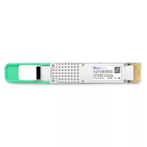 Juniper kompatibilis 400GBASE-ER8 400G QSFP-DD ER8 PAM4 1310nm 40km DOM Duplex LC SMF optikai adó-vevő modul