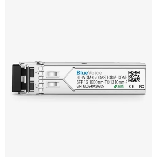 MikroTik kompatibilis S-35LC20D 2-Channel 1000BASE-BX BiDi SFP 1310nm-TX/1490nm-RX 3km DOM SC SMF adó-vevő modul
