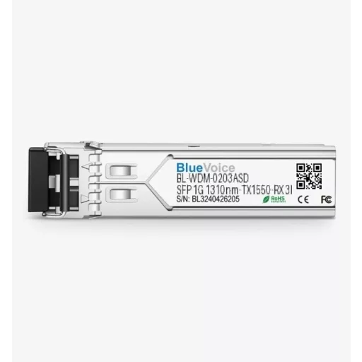 Cisco kompatibilis 1000BASE-BX-U BiDi SFP 1310nm-TX/1550nm-RX 3km DOM SC SMF adó-vevő modul