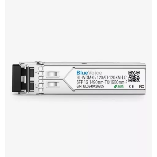 Brocade kompatibilis E1MG-1G-BXU-120 1000BASE-BX BiDi SFP 1490nm-TX/1550nm-RX 120km SMF LC adó-vevő modul