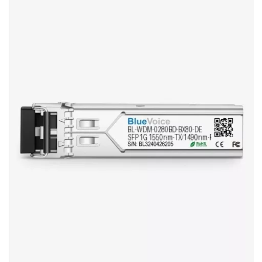 Dell kompatibilis SFP-GE-BX80-1550 1000BASE-BX BiDi SFP 1550nm-TX/1490nm-RX 80km SMF LC adó-vevő modul